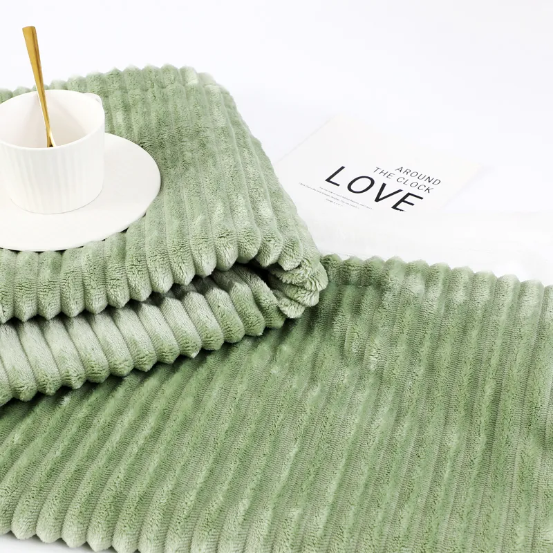 ribbed faux fur throw