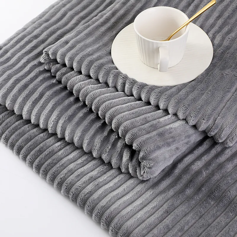 ribbed faux fur blanket